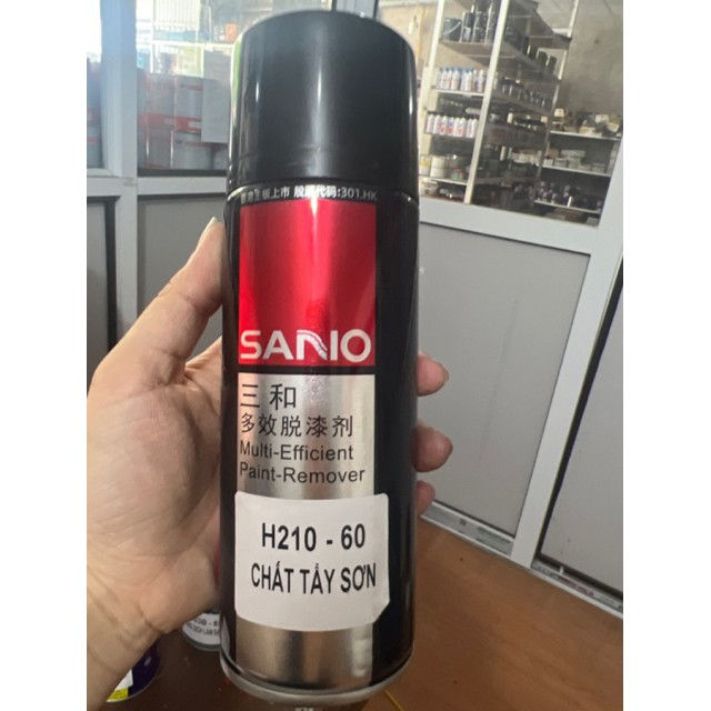 Xịt tẩy sơn SANO cực mạnh chuyên tẩy sơn trên kim loại, nhựa, thủy tinh dung tích 400ml